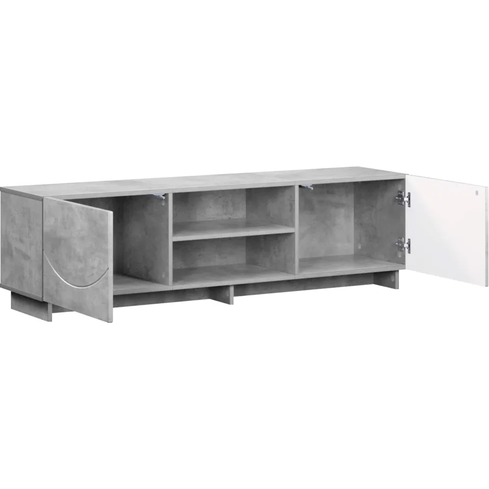 vidaXL TV-standaard 140 x 34,5 x 40 cm Betongrijs Bewerkt hout