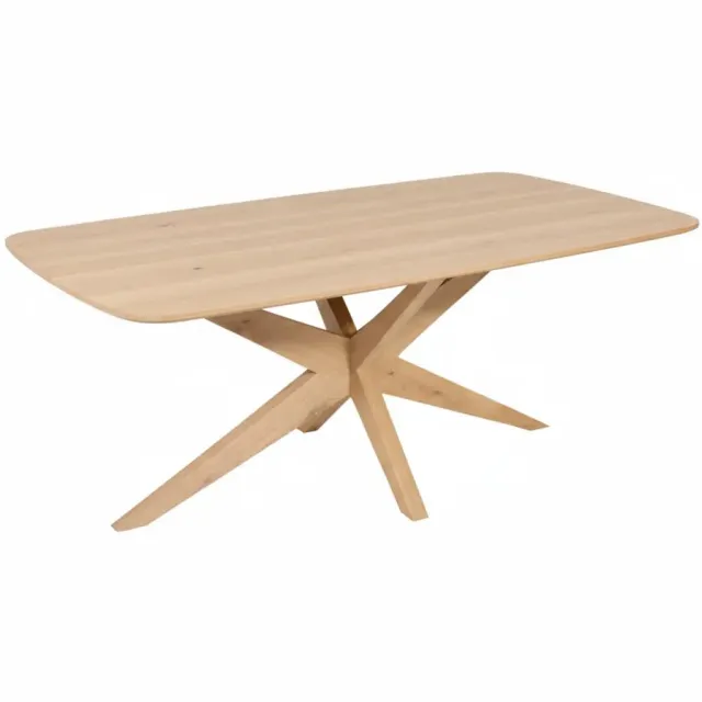 teakea Nordic Star | Deens Ovaal Eiken Eettafel met Massieve Spinpoot Naturel