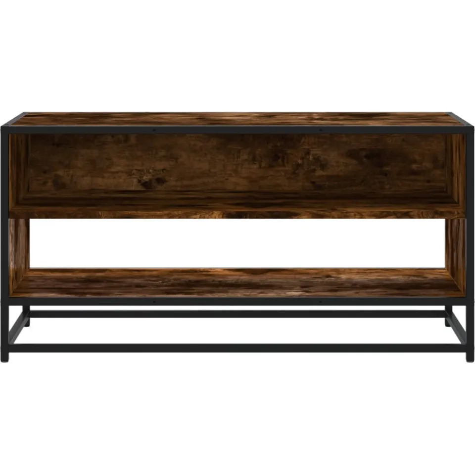 vidaXL Tv-meubel 91x40x46 cm bewerkt hout metaal gerookt eikenkleurig, foto 4