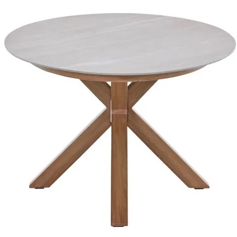 Garden Impressions Scotland tafel - 230x115 cm - light teaklook - Centostone Napoli sand Grijs