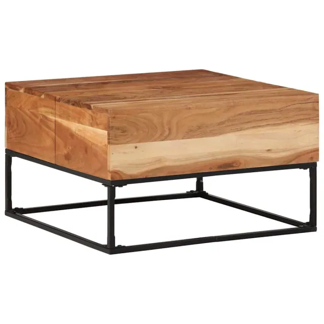 vidaXL Salontafel 68x68x41 cm massief acaciahout Bruin