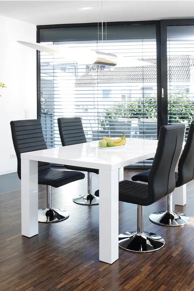 eettafel Lisboa hoogglans wit, foto 3