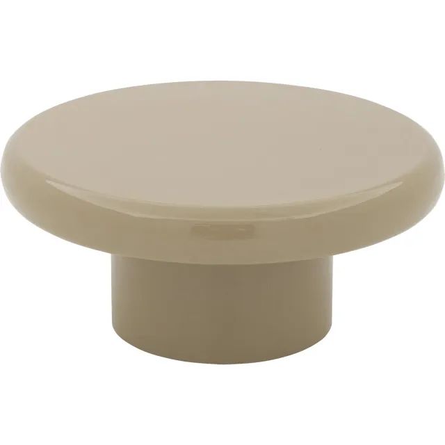 Goossens Salontafel Denia - 79 x 35 x 79 - metaal - bruin - rond emaille taupe