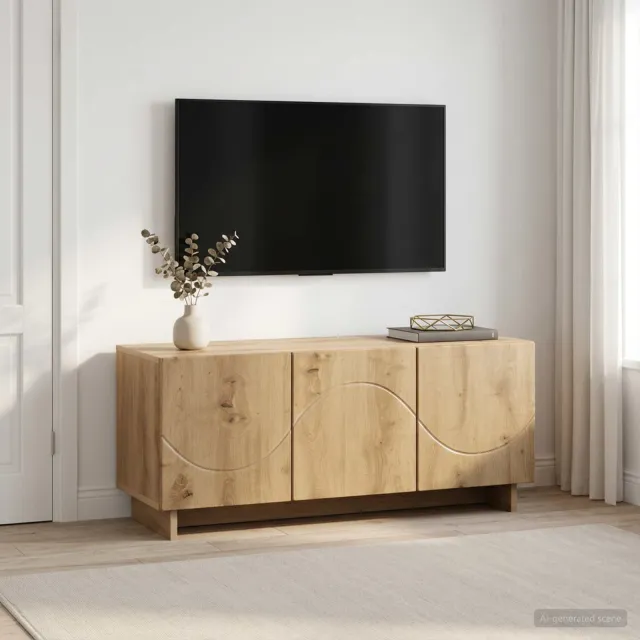 vidaXL tv-meubel 90 x 34,5 x 40 cm Artisanaal eiken Bewerkt hout Bruin