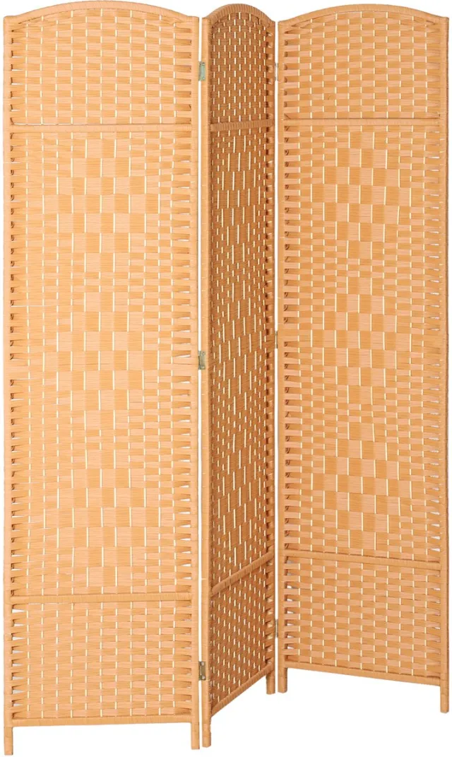 Homcom Room Divider - Polypropyleen - 135x1,7x180cm - Bruin Brun
