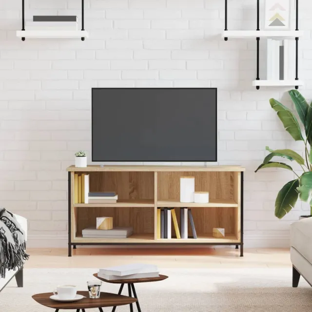 vidaXL Tv-meubel 100x40x50 cm bewerkt hout sonoma eikenkleurig, foto 2