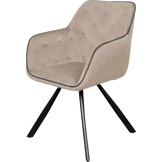 vietavie Eetkamerstoel Eann 125 creme beige beige/creme/ivoor