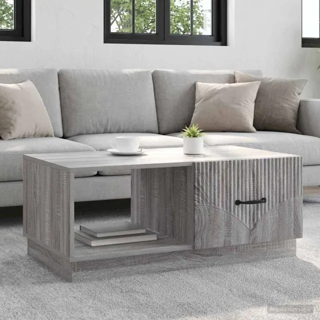 vidaXL Salontafel Grijs sonoma 90 x 50 x 37 cm Bewerkt hout