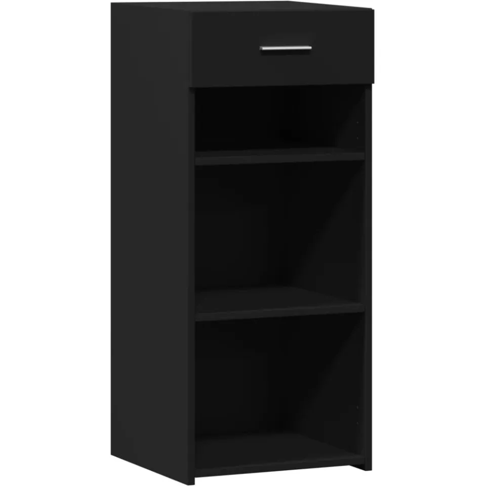 vidaXL Dressoir 40x42,5x93 cm bewerkt hout zwart, foto 3