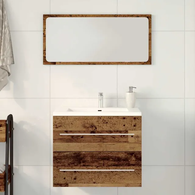 vidaXL Wastafelmeubel 60x38,5x48 cm spaanplaat oud hout Bruin