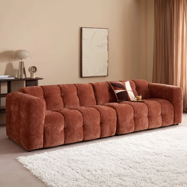 NOUS Living Lina 4-zitsbank terra, foto 2