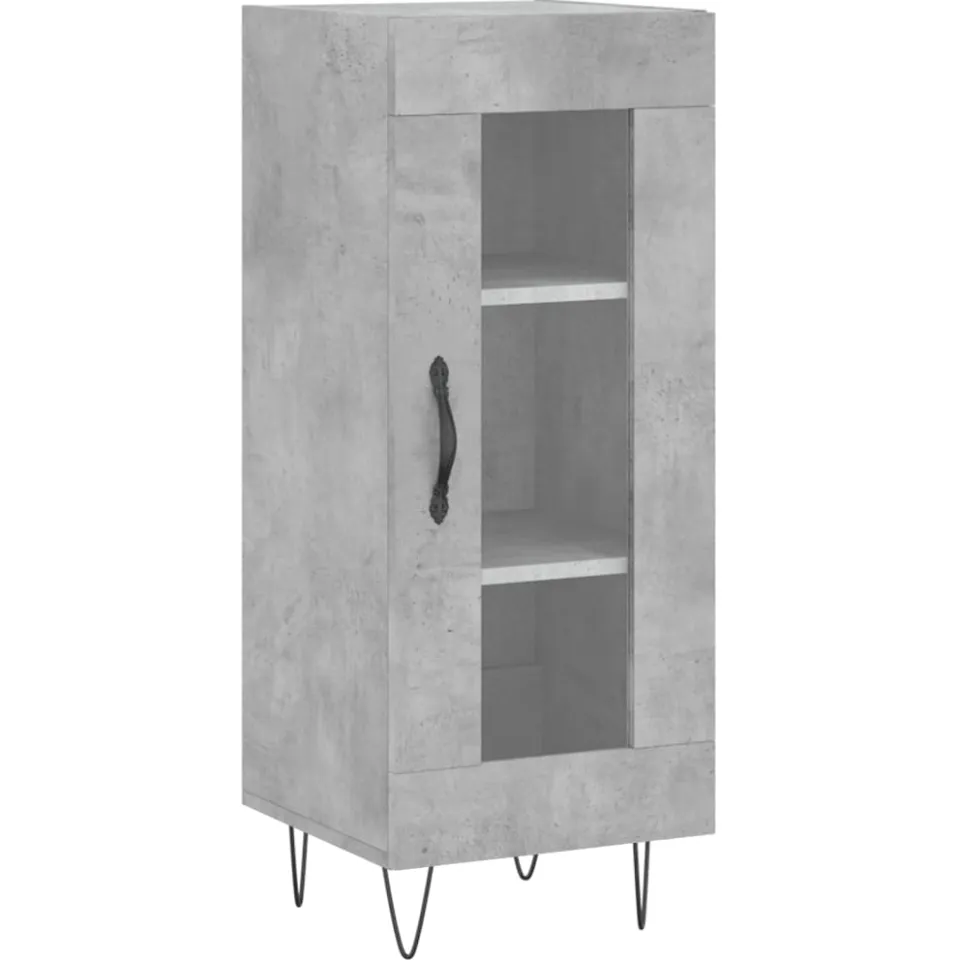 vidaXL Dressoir 34,5x34x90 cm bewerkt hout betongrijs grijs, foto 3