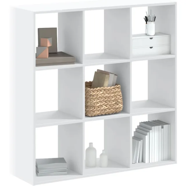 vidaXL Boekenkast 102x32x102 cm bewerkt hout wit