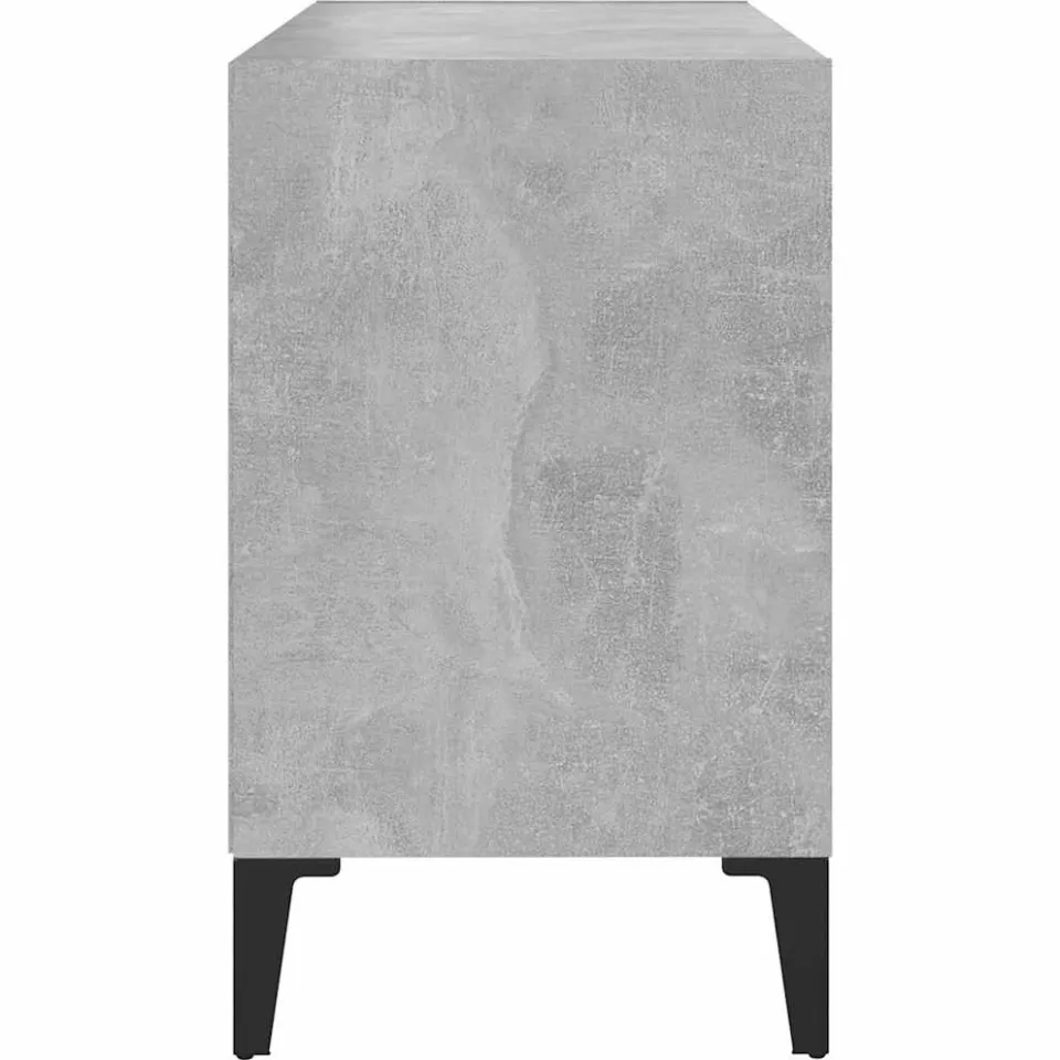 vidaXL Tv-meubel met metalen poten 69,5x30x50 cm betongrijs grijs, foto 4