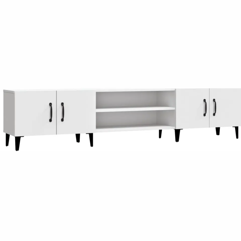 vidaXL Tv-meubel wit 180x31,5x40 cm bewerkt hout