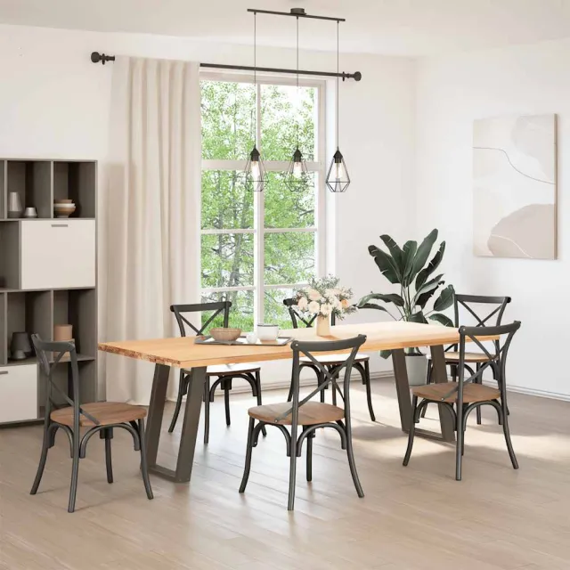 vidaXL Eettafelpoten 2 st U-vormig 60x(72-73) cm staal naturel Bruin