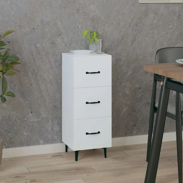 vidaXL Dressoir 34,5x34x90 cm bewerkt hout wit, foto 2