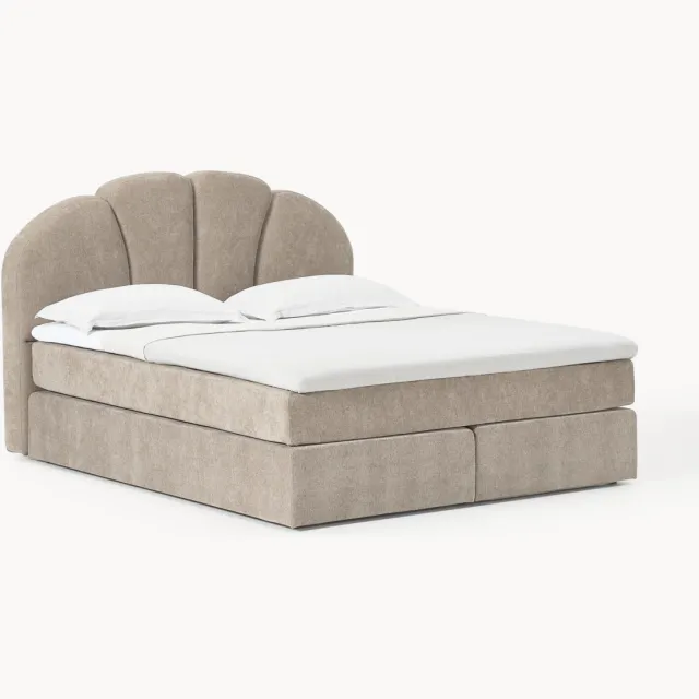 Westwing Collection Boxspringbed Romia Taupe