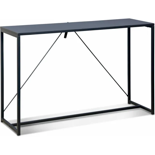 sweeek Sidetable van zwart metaal, 120x39x79cm, industrielle