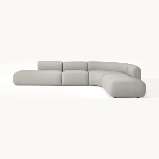 Westwing Collection XL modulaire hoekbank Sofia Grijs