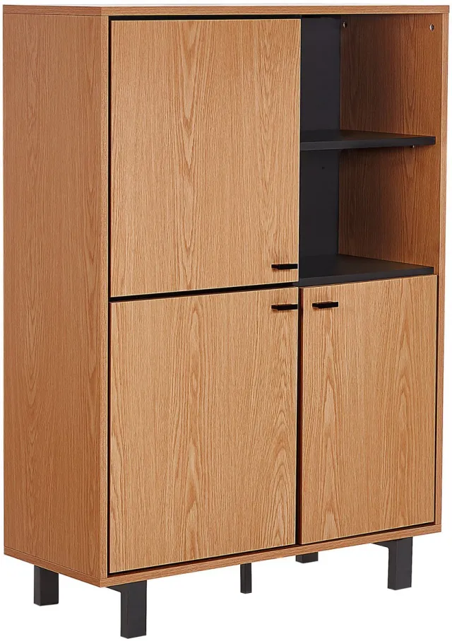 Beliani PARAMOUNT - Sideboard - Lichte houtkleur - Vezelplaat Bruin