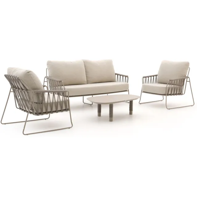 Tierra Outdoor Rivera/Moretti stoel-bank loungeset 4-delig taupe, foto 2