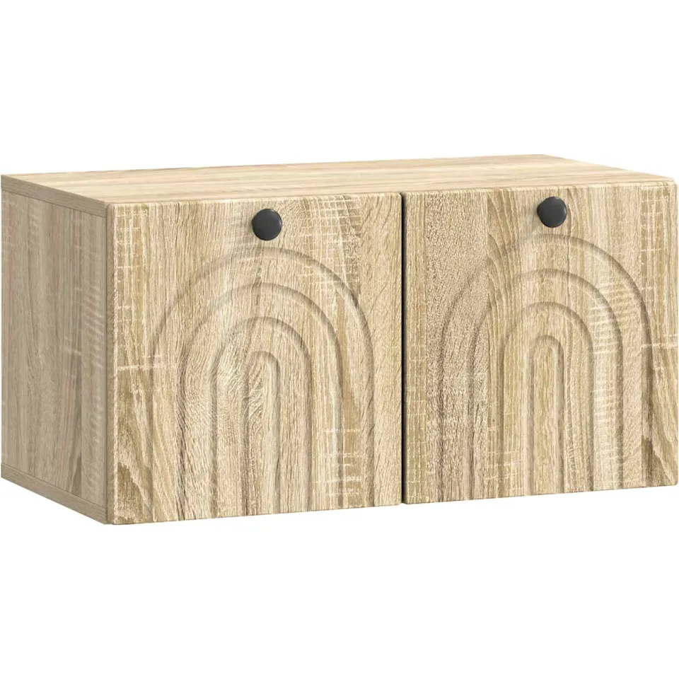 vidaXL Wandbeugel TV-kast Sonoma Eiken 59,5 x 31 x 30 cm Bewerkt hout, foto 3