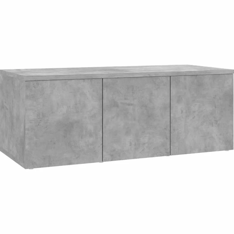 vidaXL Tv-meubel 80x34x30 cm bewerkt hout betongrijs grijs, foto 3
