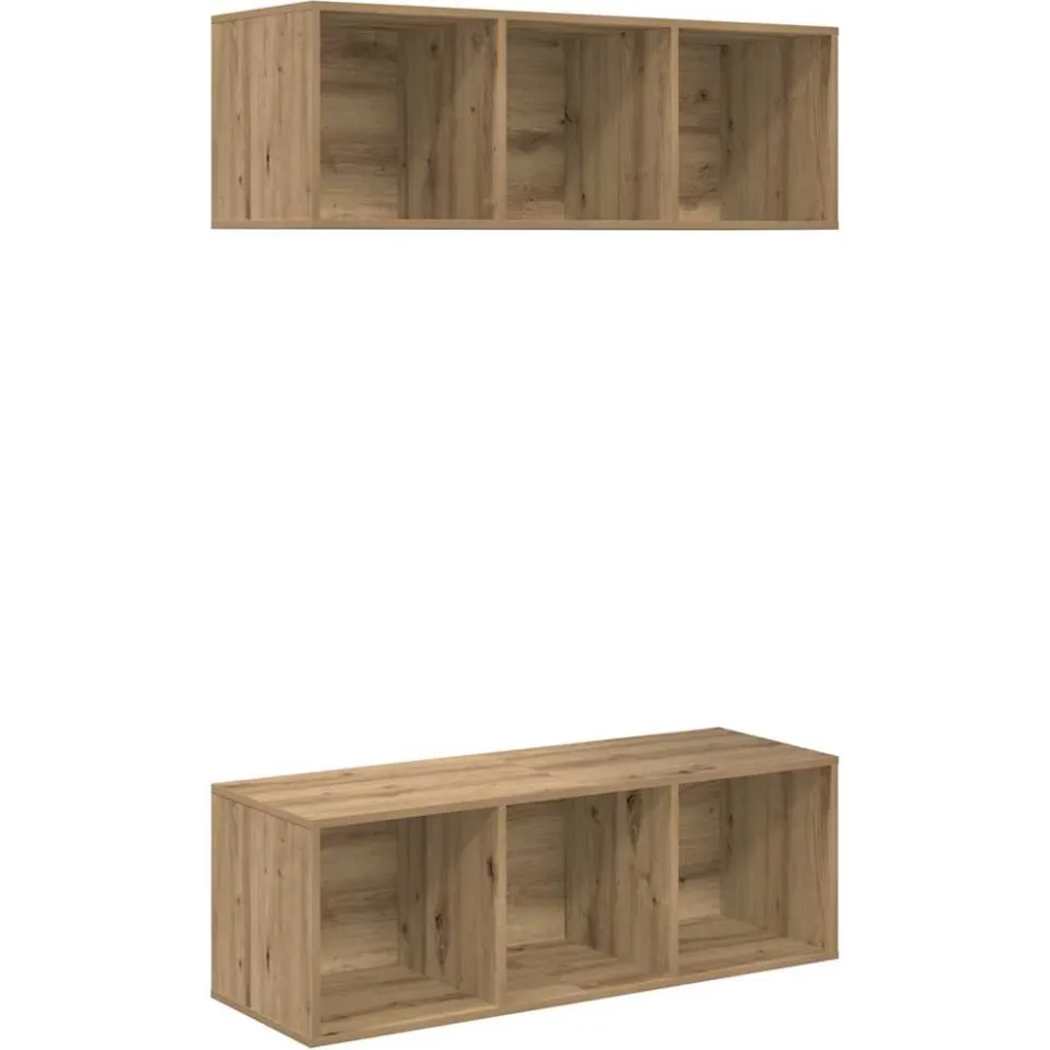 vidaXL Tv-meubelset 2 st 37 x 37 x 107 cm Artisan Eiken, foto 3