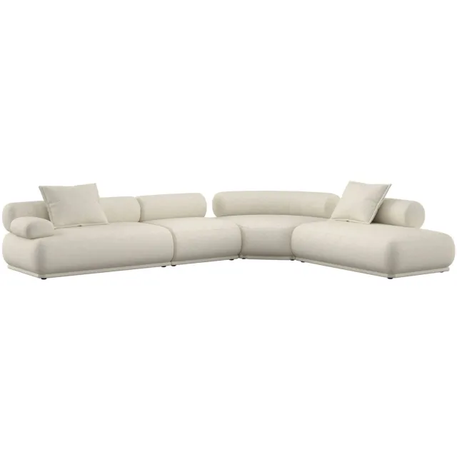 Zuiver 7,5-zitsbank rechts Rembrandt - beige