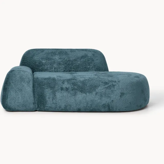 Westwing Collection Teddy bouclé bank Wolke (2-zits) Turquoise