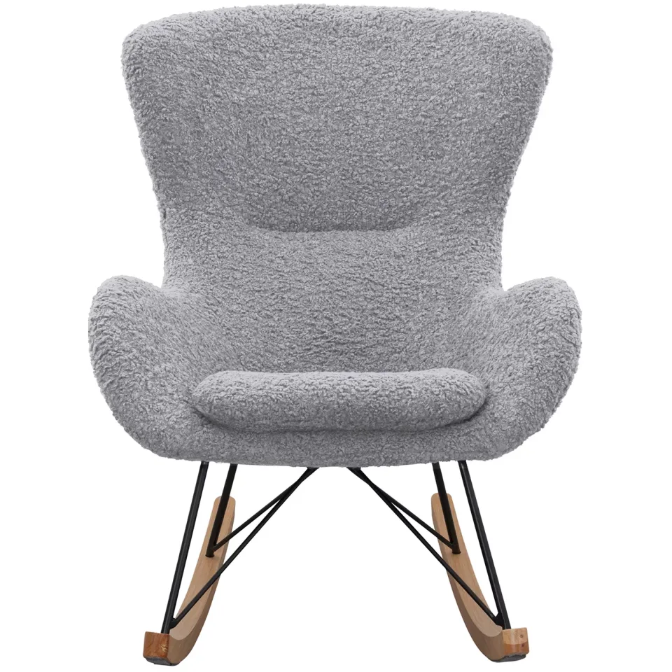 Artistiq Living Chanequa Teddy schommelstoel lichtgrijs