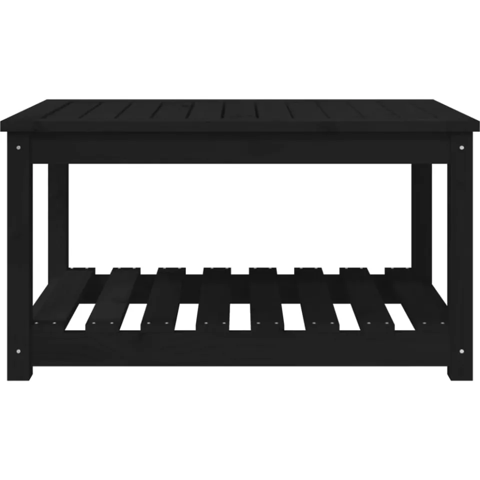 vidaXL Tuintafel 82,5x50,5x45 cm massief grenenhout zwart, foto 4