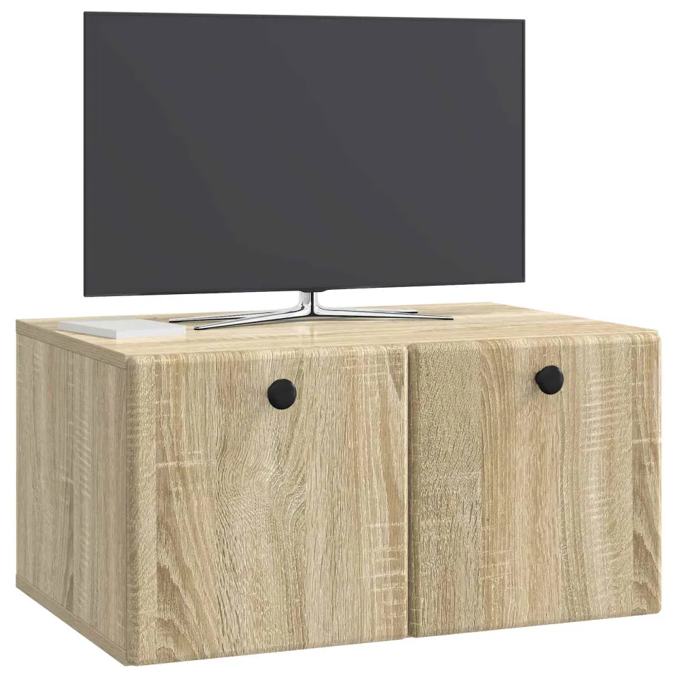 vidaXL Wandbeugel TV-kast 59,5 x 41 x 30 cm Sonoma Eiken Bewerkt hout Bruin