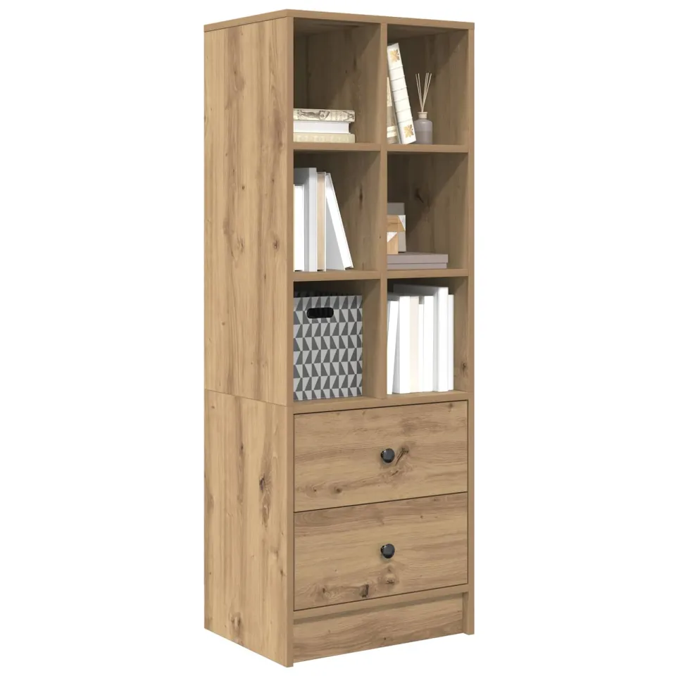 vidaXL Hoge kast Artisan Eiken 45,5 x 34 x 127 cm Bruin