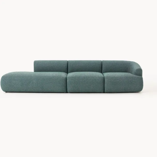 Westwing Collection Modulaire XL bouclé bank Sofia Turquoise