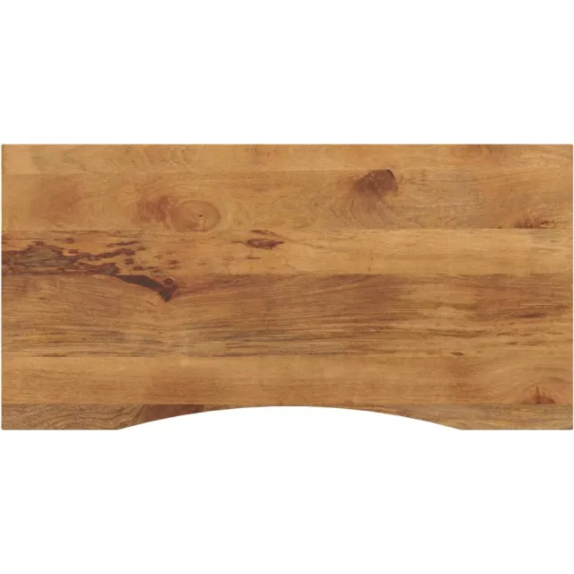 vidaXL Bureaublad met ronding 140x60x2,5 cm massief ruw mangohout Bruin