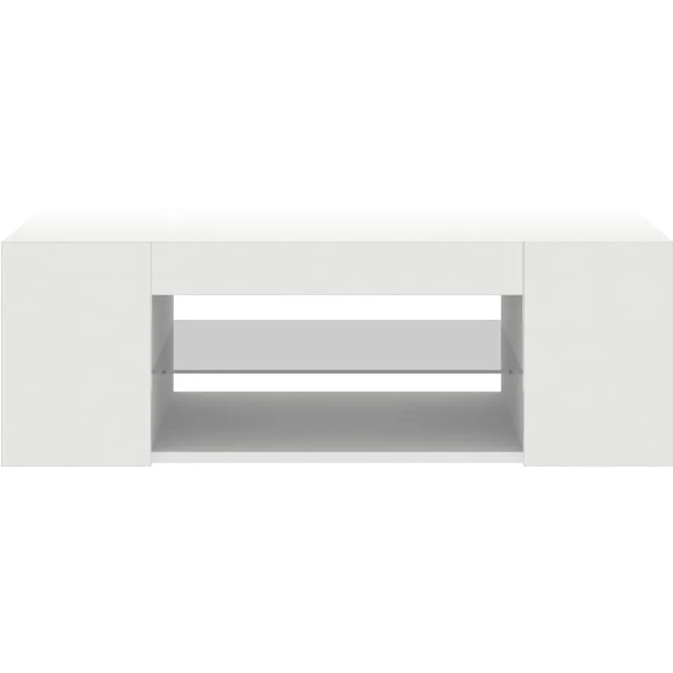 vidaXL Tv-meubel met LED-verlichting 90x39x30 cm wit
