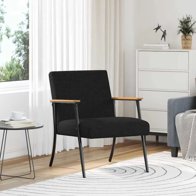 vidaXL Fauteuil Zwart Stof