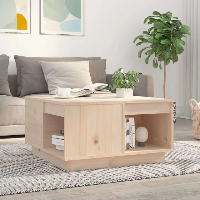 vidaXL Salontafel 60x61x32,5 cm massief grenenhout bruin, foto 2