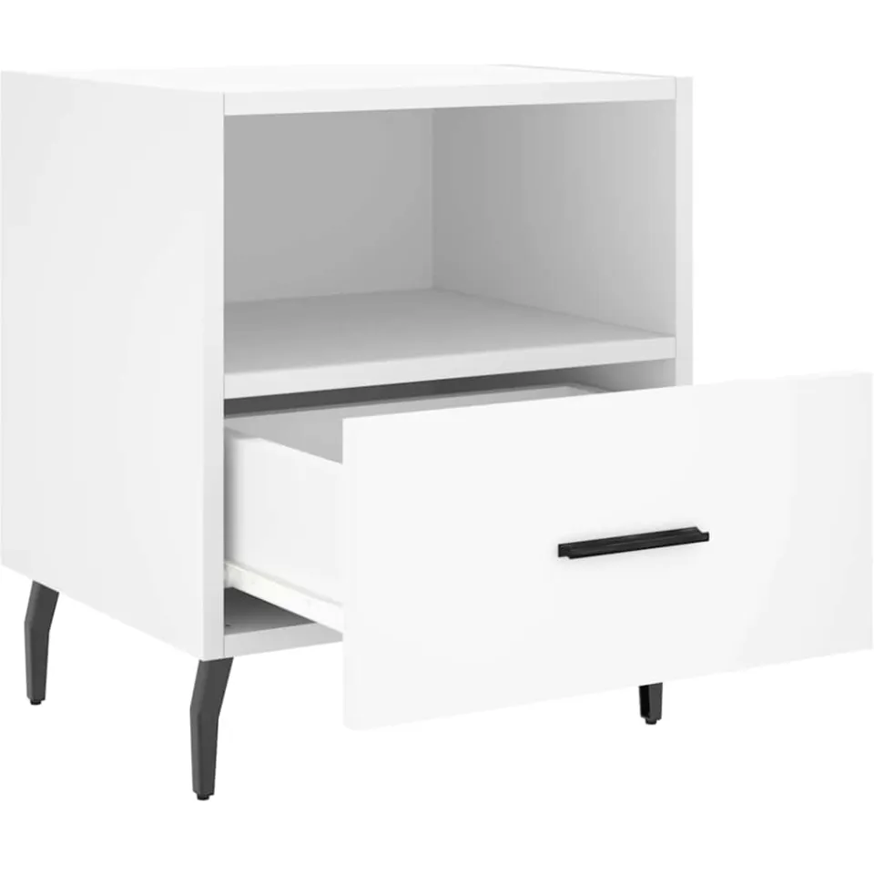 vidaXL Nachtkastjes 2 st 40x35x47,5 cm bewerkt hout wit