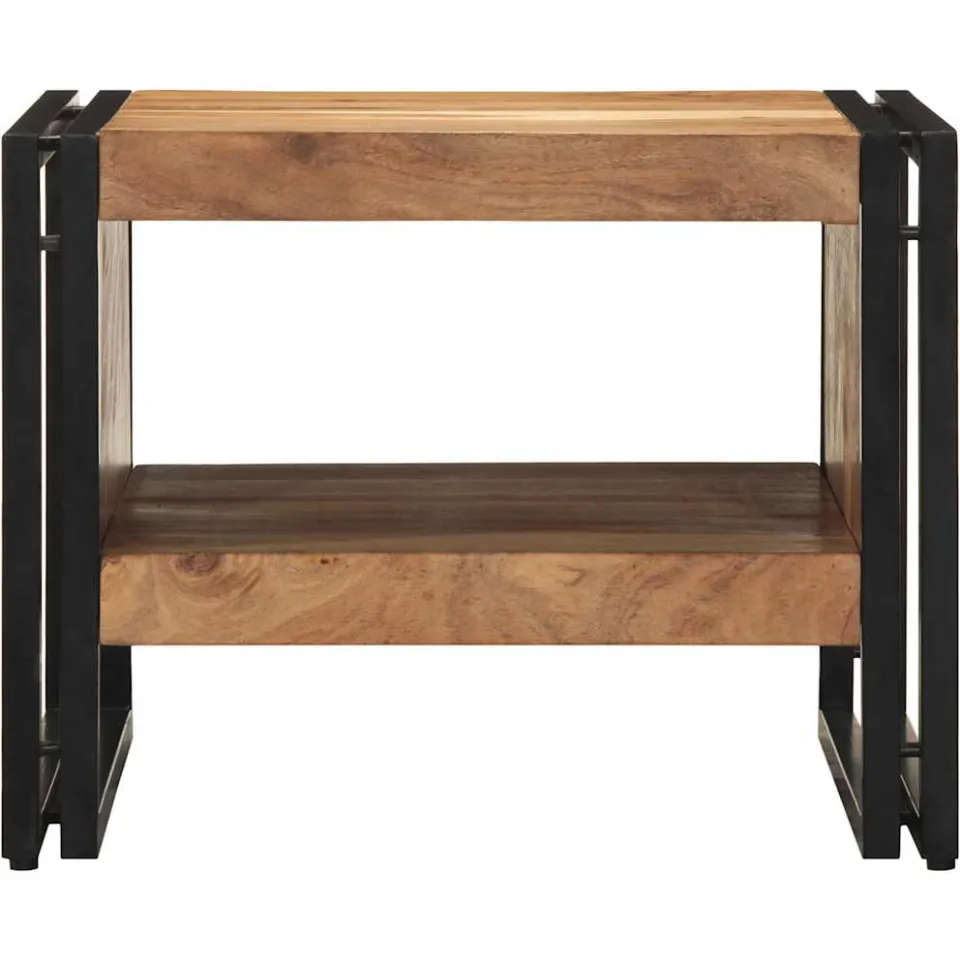 vidaXL Salontafel 50x50x38 cm massief acaciahout bruin, foto 2