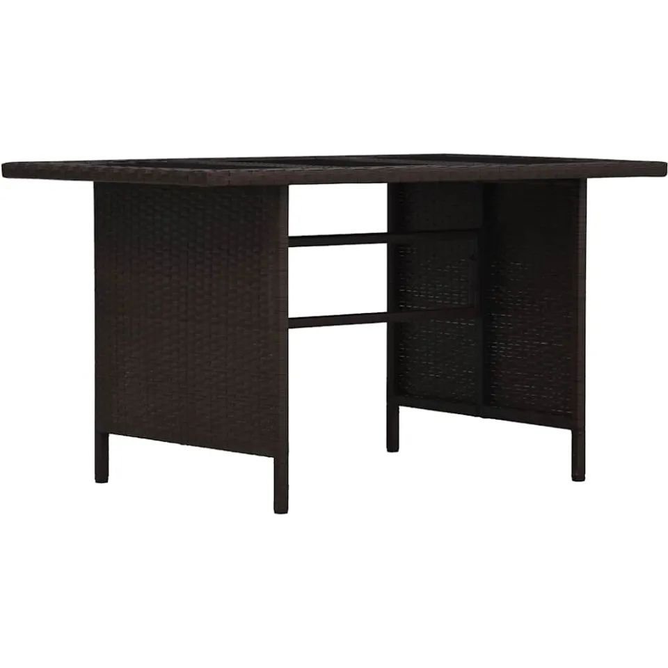 vidaXL 3-delige Loungeset met kussens poly rattan bruin, foto 4