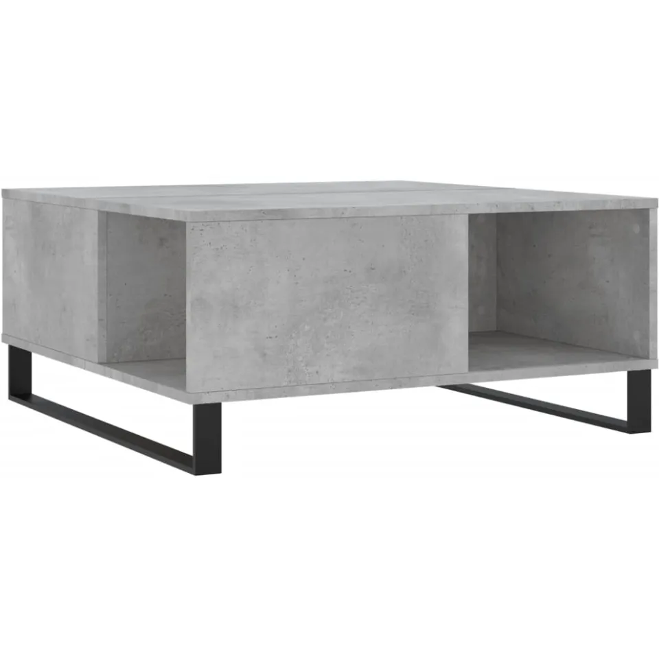 vidaXL Salontafel 80x80x36,5 cm bewerkt hout betongrijs grijs, foto 3