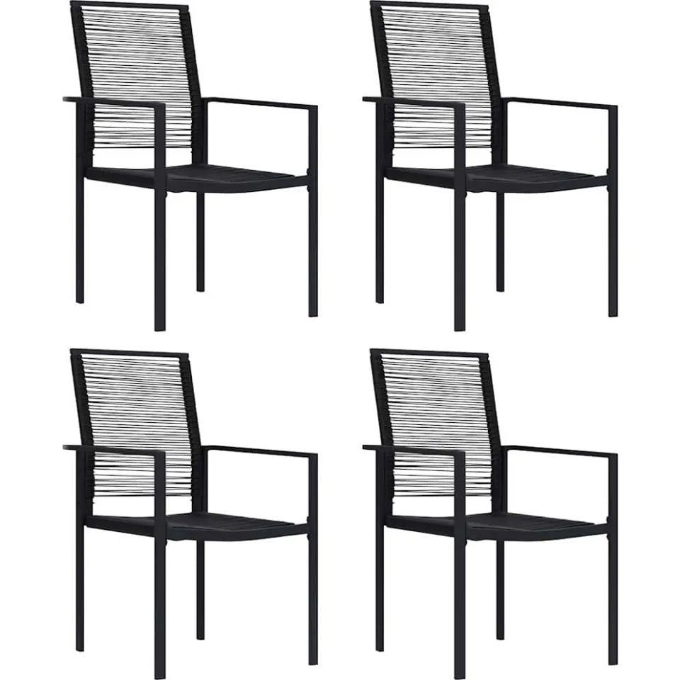 vidaXL 5-delige Tuinset Zwart