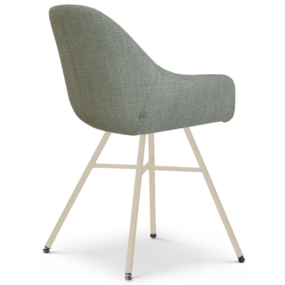 Nolon Noa-Mae eetkamerstoel saliegroen - beige onderstel, foto 4