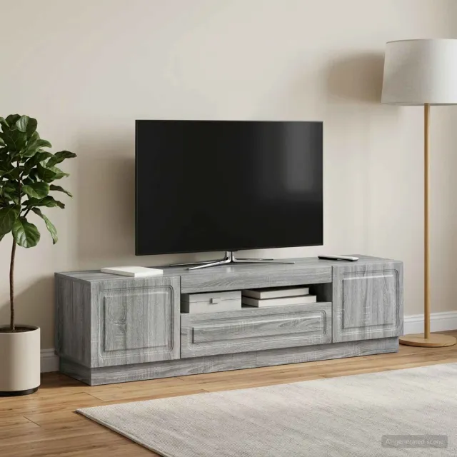 vidaXL LED tv-meubel Grijs Sonoma Bewerkt hout, foto 2