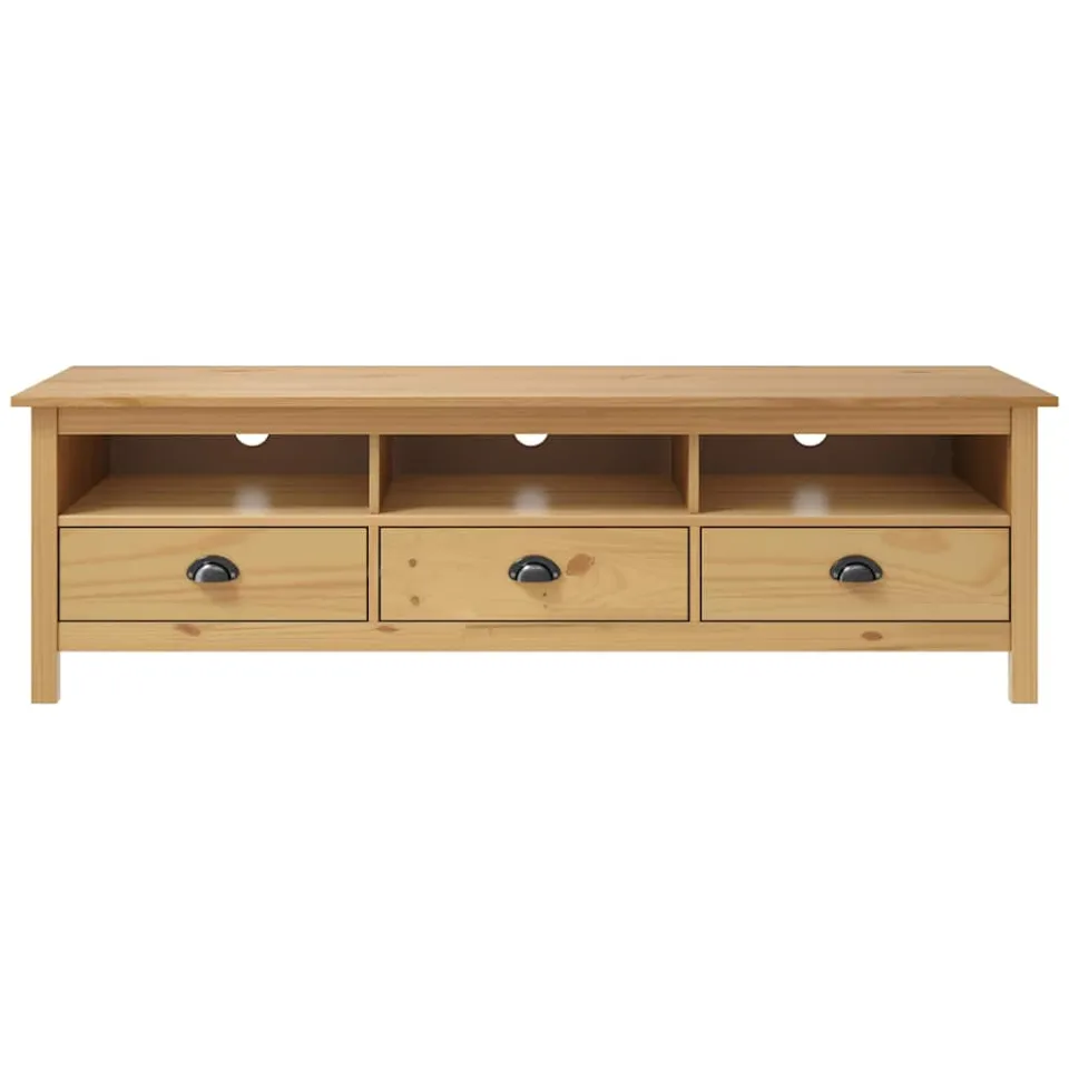 vidaXL Tv-meubel Hill 158x40x47 cm grenenhout honingbruin bruin, foto 2