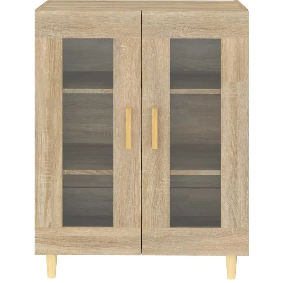 vidaXL Dressoir 69,5x34x90 cm bewerkt hout sonoma eikenkleurig, foto 4