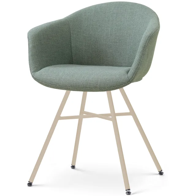 Nolon Noa-Otis eetkamerstoel saliegroen - beige onderstel